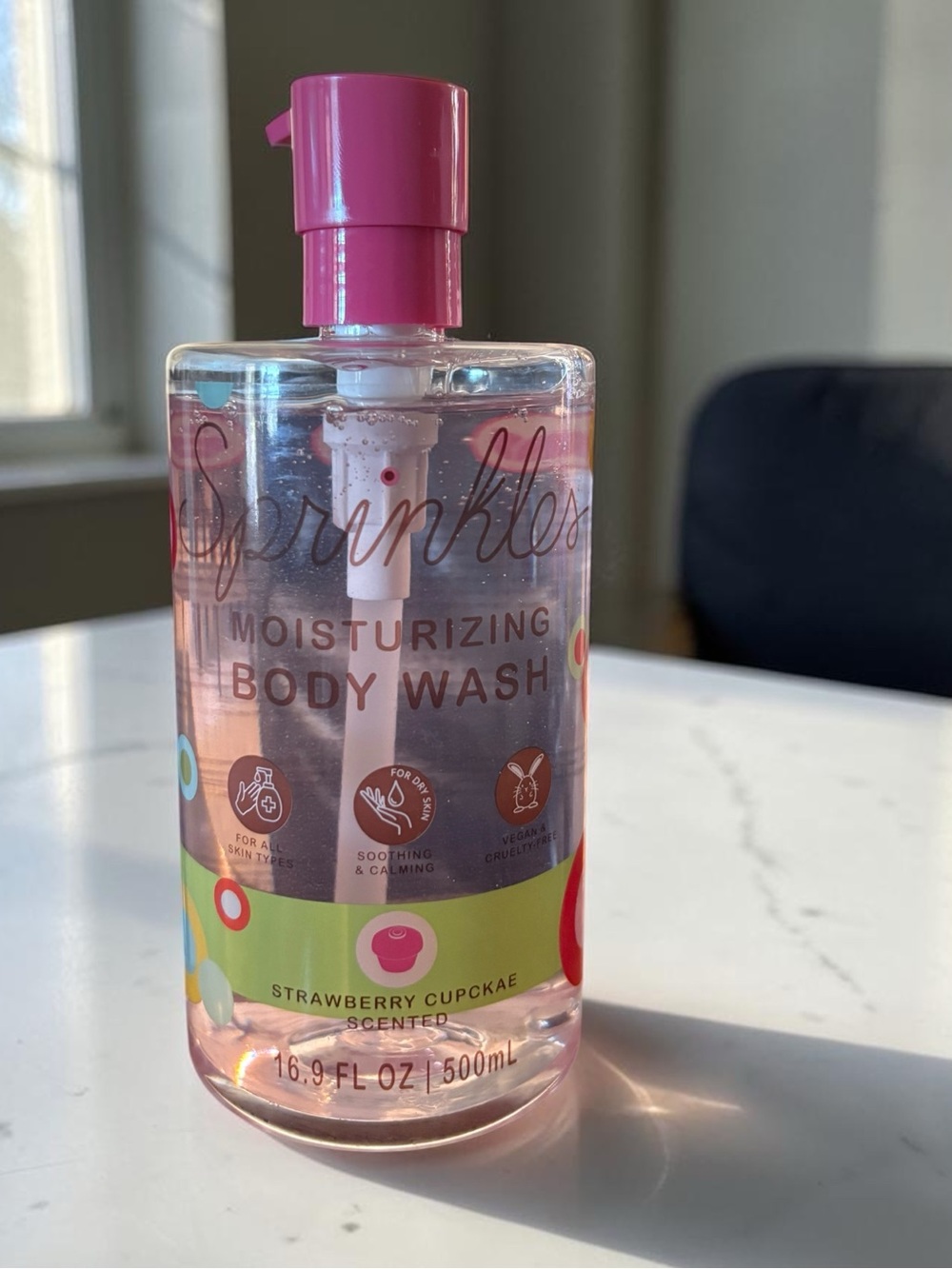 💎 Sprinkles Strawberry Cupcake Moisturizing Body Wash 16.9 fl oz New